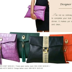 bOBETTE eIZA LEATHER OVERSIZE CLUTCH